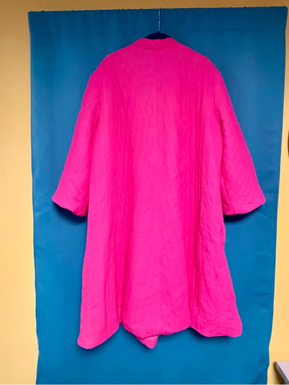 Lisanne 1960 Neon Pink  Quilted House Coat Medium - Picture 4 of 8